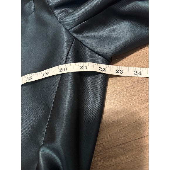 Original Use Men's Teal Shiny Shawl Collar Blazer Jacket Size L - Picture 5 of 10